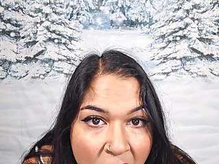 BBW Gives Deepthroat Blow Job & Strips for You