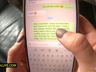 Flexible 18-year-old gymanst cons her coach & stepdad - Pretty teen w long legs & super juicy peach