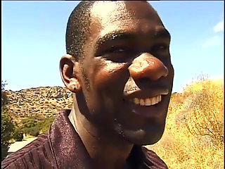 Black Cowgirl Rides a Big Black Cock on the Beach