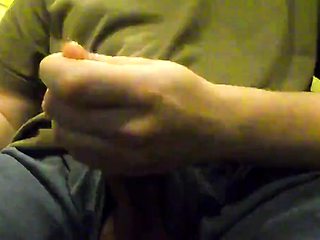 Massaging Big Cock with Oil until Intense Orgasm