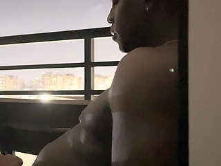 I eat my neighbor's dick on the hotel balcony -amateur couple- nysdel