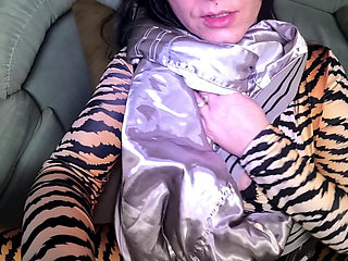 Smoking Fetish, Bomber Jacket Destruction and Dirty Masturbation in a Glossy Nylon Jumpsuit