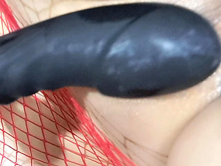 These huge natural tits in oil were fucked and finished