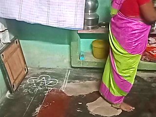 Desi aunty home cleaning sex with his house owner