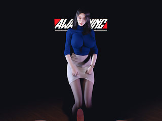 The young woman with eyes danced