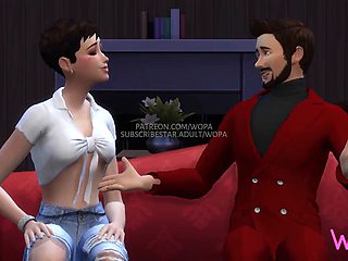 Tony Stark the Iron Man seduces and then has sex with a waitress