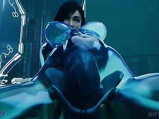 Slime Tifa dildo play