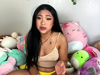 Sexy teen ebony solo toy masturbation