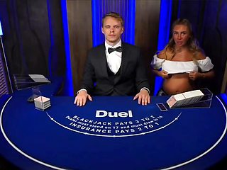 Big Tits Bonnie Blue and SpongeBob Duel Casino Babes Masturbate Wildly Before Explosive Cum