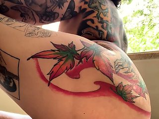 Smooth ass Latin woman anal masturbating in chatroom