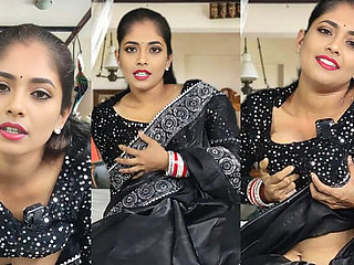 Desi Bhabhi Fucked Hard in Black Saree by Boyfriend - Homemade Hindi Audio XXX