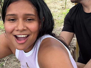 Risky sex in public by the farm I know we got caught