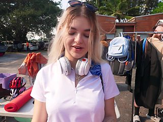 Lucy's Wild Yard Passion in a Public Flashy Encounter