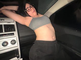 Ohhh Stepcousin Yes. Delicious Young and Beautiful Prostitute Gives Me a Tremendous Blowjob and Fuck in the Car