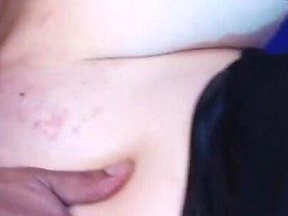 Blonde babe gets her face covered by cum