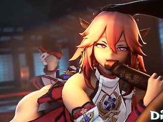 Hilichurl Genshin Animation Compilation Eula Hutao Raiden Shogun Yae Miko Hentai