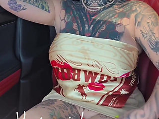 StepMom Catches StepSon Touching Himself in the Car with Her.