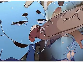 Gumball Nicole Gives Herself To A Crowd Of Fans With Big Cocks Right On Her Marital Bed And Records Everything For Her Husband[eng Sub] With Car Toon
