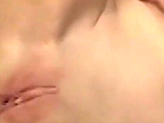 Skinny Brunette Sucks Throbbing Cock and Fingers Dripping Pussy