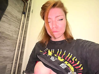 Kisankanna Risky Toilet Orgasm & Squirting Show - Big Natural Tits POV