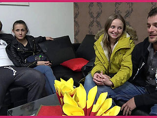 Amateur Czech Party: Nicole Love & Lady Bug Blowjob Cumshot Orgy