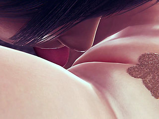 Hot Elf Anime Girl with Green Eyes - Intense Wet Pussy Licking and POV Fingering on the Floor, Standing Pussy Lick Loud Moaning