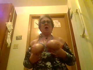 New Model Tries Strip Tease and Touching Herself with Hot Vibe Huge Dildos