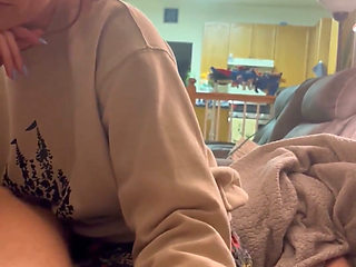 MILF Helps Neighbor Relax with a Handjob