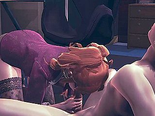 Hentai Uncensored - Claudia Blowjob And Handjob - Japanese Asian Manga Anime Game Porn