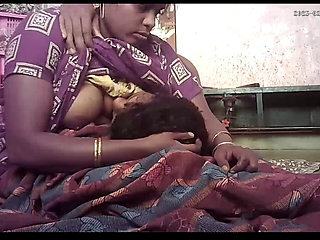 Indian village house wife milk eating housband enjoy movement