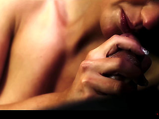 Beauty with Dark Hair Gives a Blowjob and Gets Fucked Deep