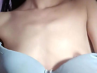 Desi Girl Boobs Pressing & Pussy Show Soft Tit Play & Wet Fingering Tease