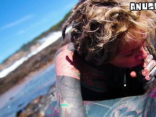 Outdoor Beach POV Blowjob - Sloppy by the Waves