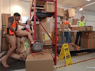 Working Girls at Warehouse: Interracial Threesome - Celtic Iron, Air Thugger, Chloe Surreal, Nick Strokes, Mike Avery, Lexi Samplee