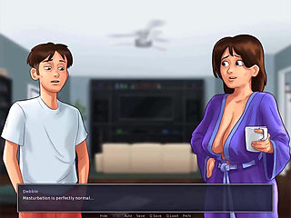 Summertime saga: stepmom caught her stepson masturbating on her underwear ep 38