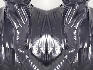 Cum eating for Lady Valeska's rubber clinic