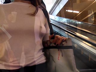 European amateur fucked in public stairways