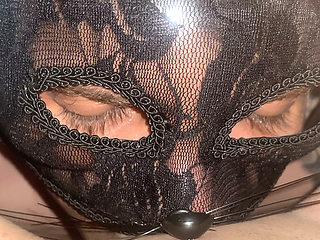 A masked guy made me cum while sucking me off.