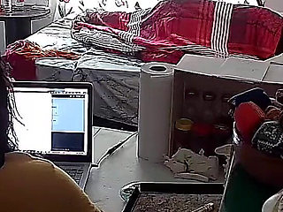 Stepfather on the Stepdaughter While Doing Homeoffice