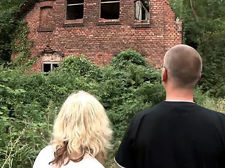 Blonde Bombshell Sucking Cock and Riding Hard Outdoors