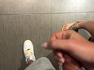 I Found a Perfect Cock in the Furniture Store - Risky Handjob and Doggy