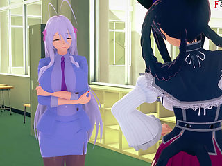 Rossweisse almost catch me fucking Akeno - DXD NTR Madness Series
