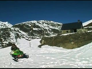 Liliane Tiger Has Her Perfect Ass Invaded on a Snowmobile - Private Porn Sex Videos