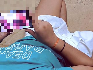 Indian Suman watching the porn and got caught by stepbrother and she asked for sex