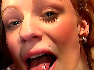 Ggg John Thompson - Tattooed Babe Swallows Cum and Gets Pounded Hard