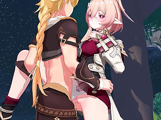 Genshin Impact - Linnea Outdoor Sex with Aether - Hentai 3D Animation