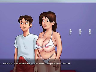 Stepson helps her stepmom in buying clothes (Summertime Saga)