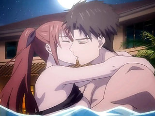 Hentai Pool Sex After BBQ - Sweaty Anime Teen Fucks Wet Pussy Outdoor