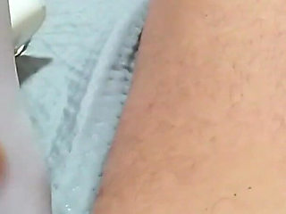 MILF Plays with Her Feet and Cock and Gets a Cumshot on Her Pantyhose, POV