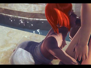 Hentai - Gwen Hard Sex in a Bath - Japanese Asian Manga Anime Game Porn